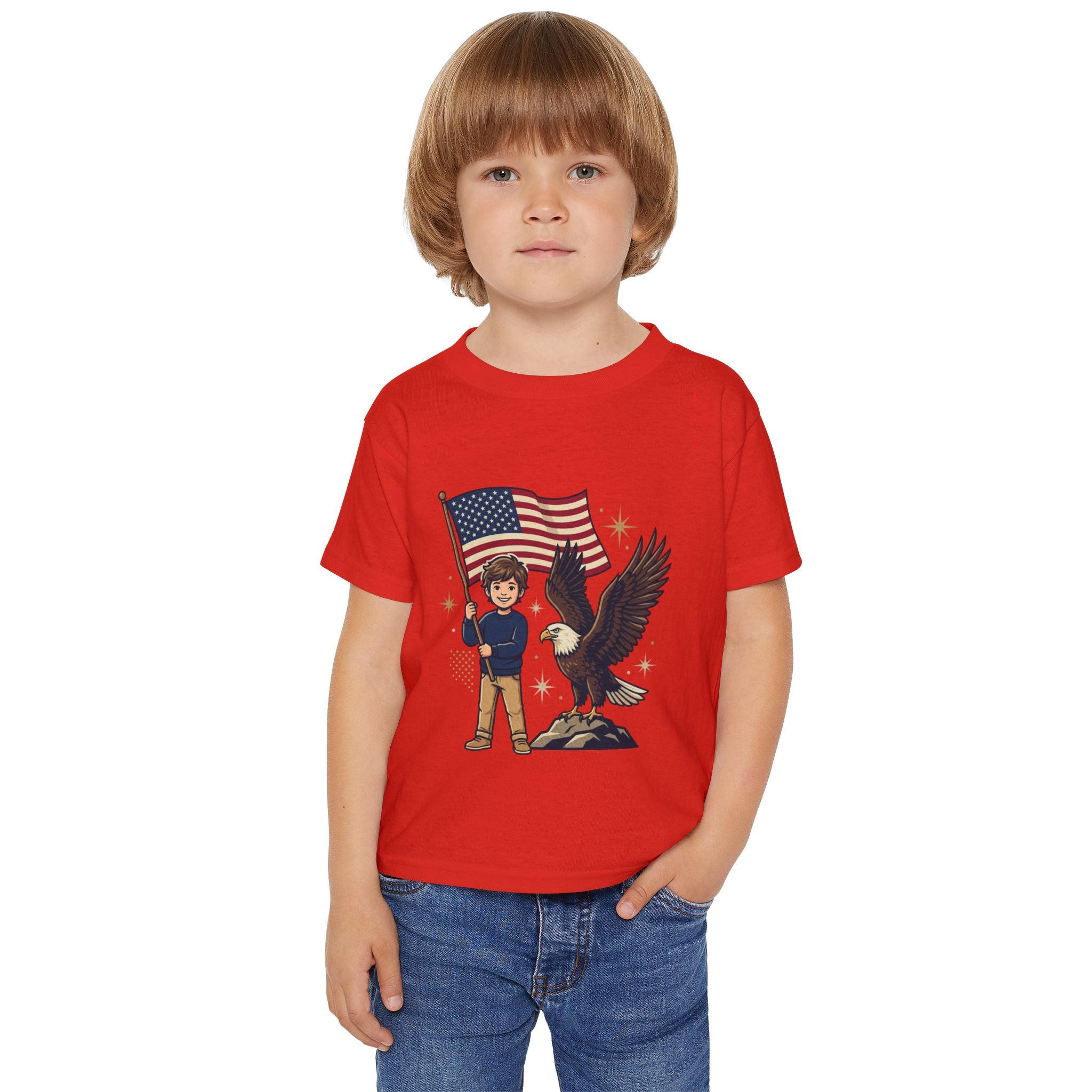 Toddler T‑Shirt — 'Liberty' Eagle & Flag USA Patriotic Tee