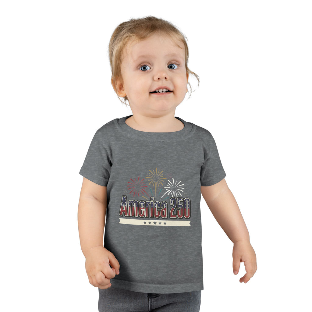 Toddler T-Shirt — America 250 Fireworks Patriotic Tee
