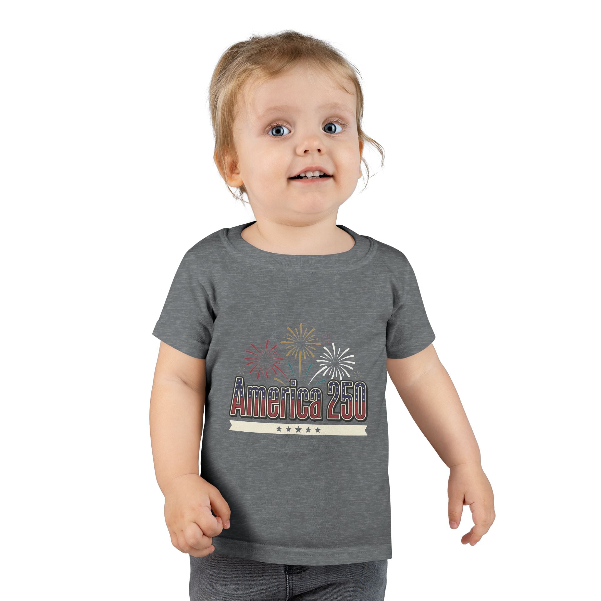Toddler T-Shirt — America 250 Fireworks Patriotic Tee