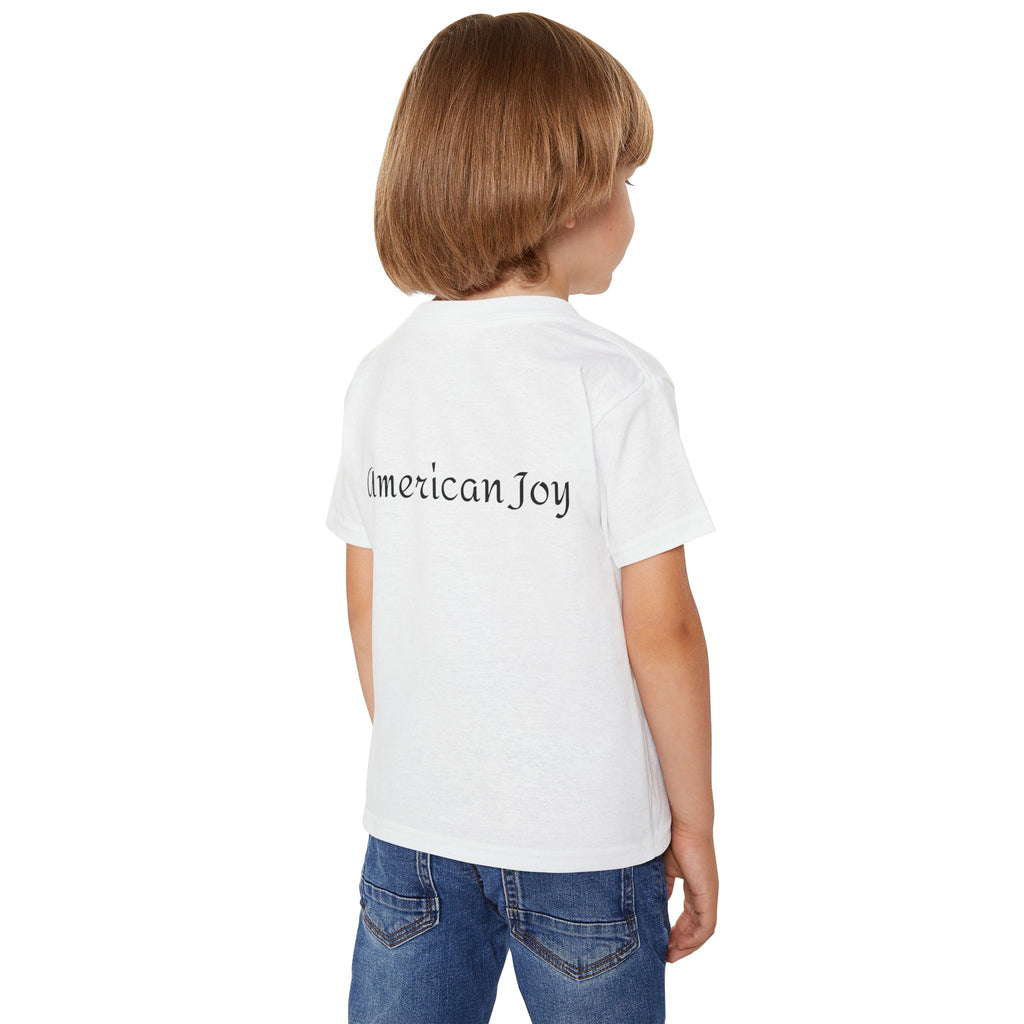 Patriotic 'LOVE' Toddler T‑Shirt — American Flag Kids Fourth of July Tee