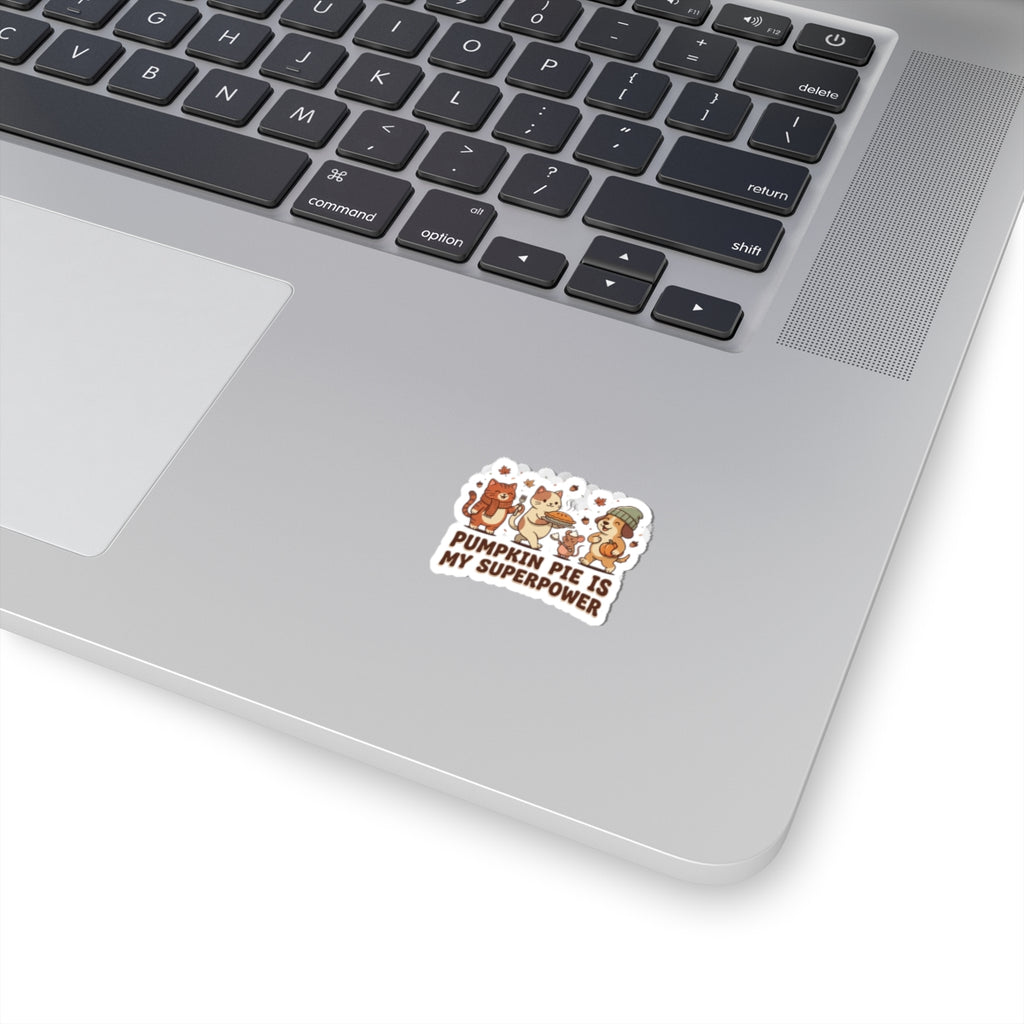 Pumpkin Pie Is My Superpower Sticker | Thanksgiving Cats, Fall Pie Sticker