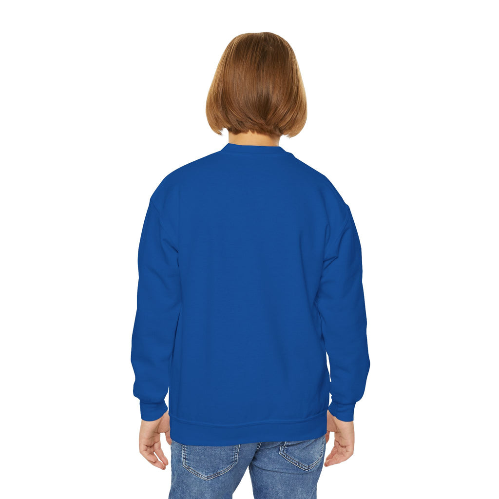 Youth Crewneck Sweatshirt — "Stranger Together" Floral Heart Kids Pullover
