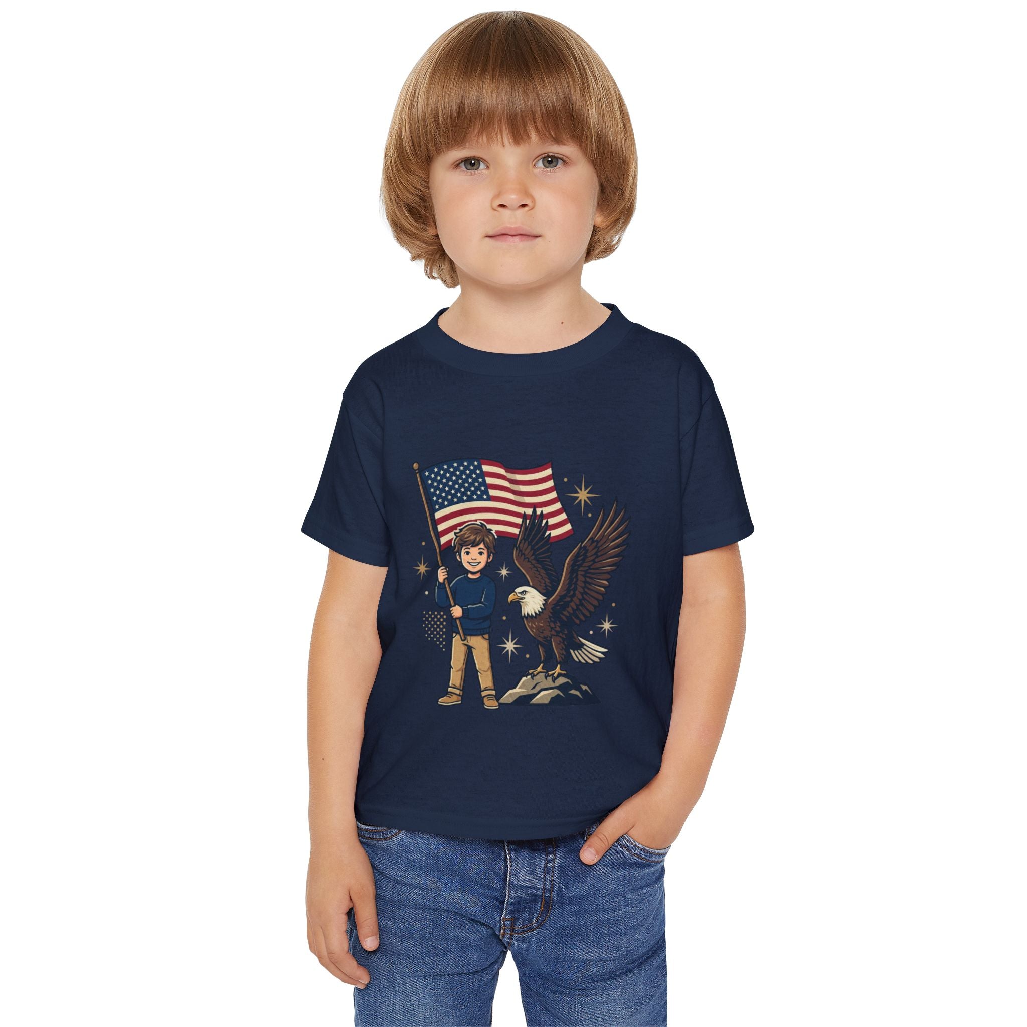 Toddler T‑Shirt — 'Liberty' Eagle & Flag USA Patriotic Tee