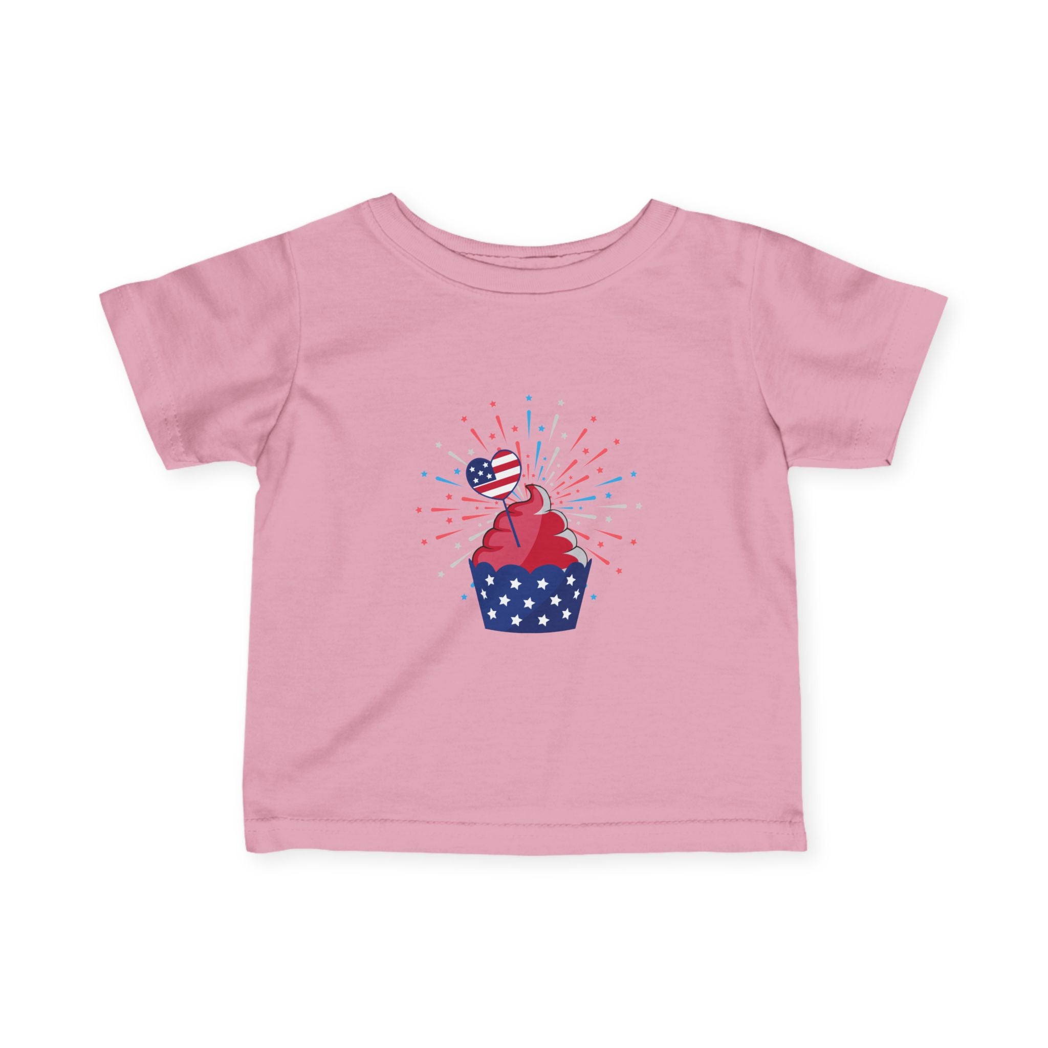 Baby 4th of July Cupcake Tee — Patriotic Infant Shirt
