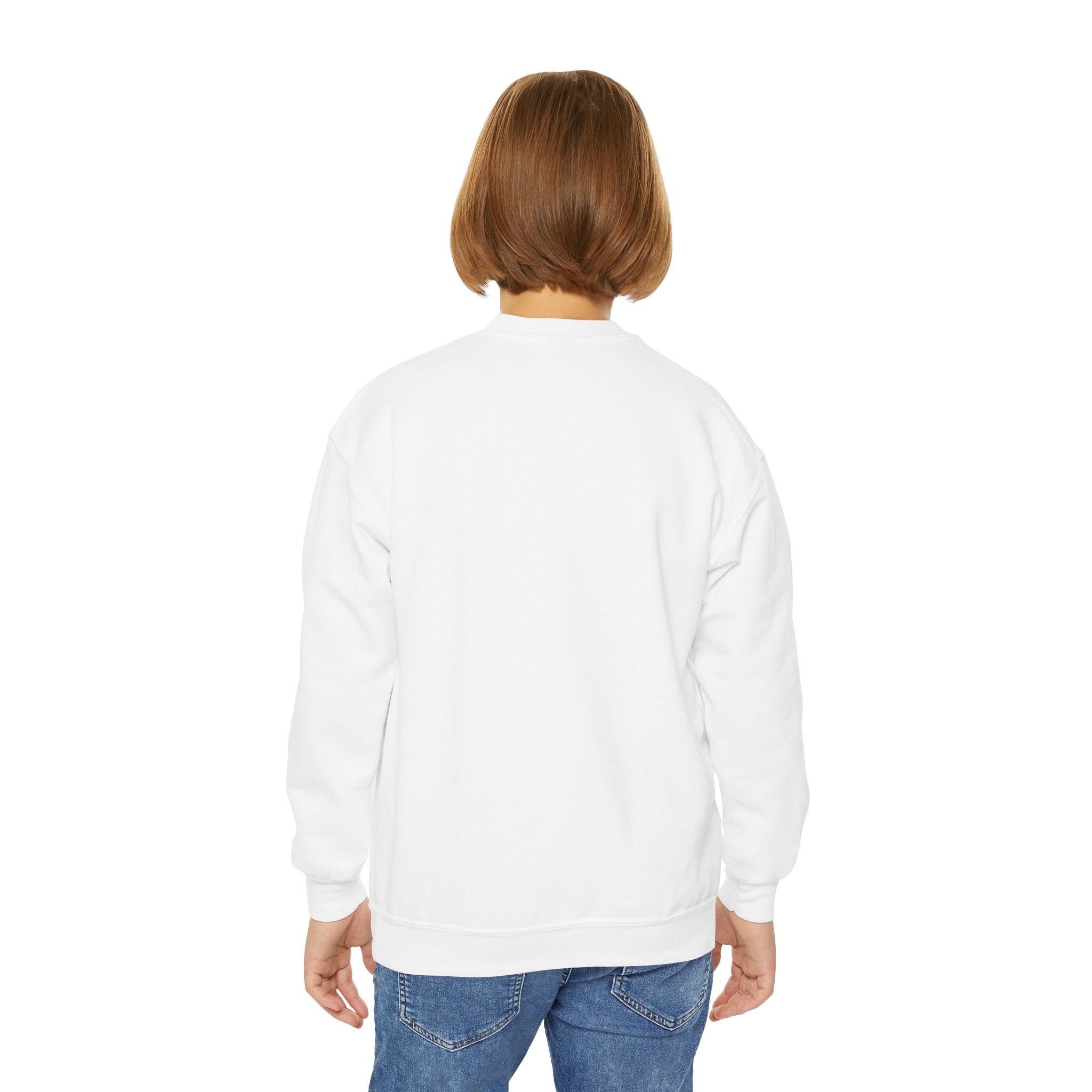 Youth Crewneck Sweatshirt — "Stranger Together" Floral Heart Kids Pullover
