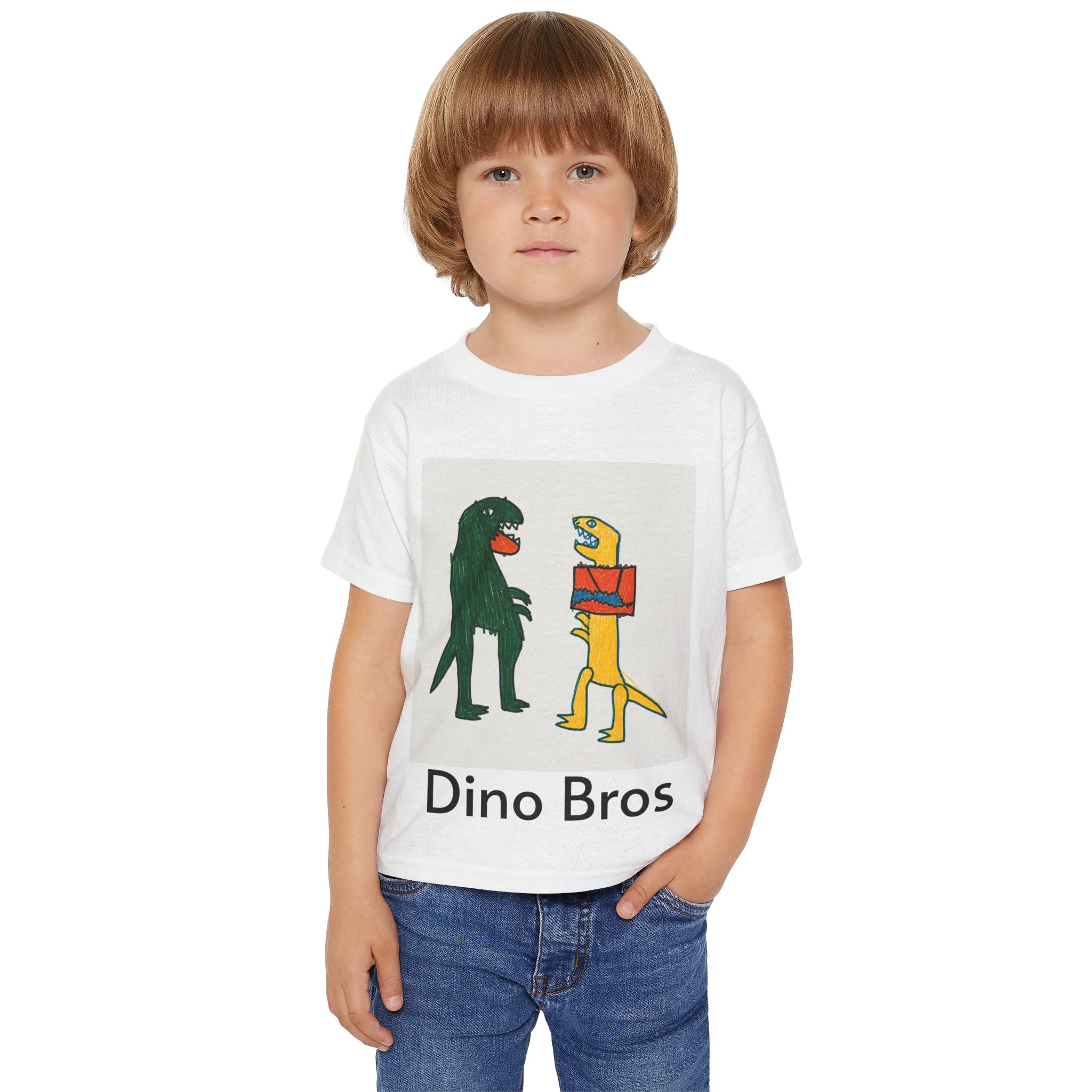 Toddler T‑Shirt — Dino Bros Cute Dinosaur Graphic Tee