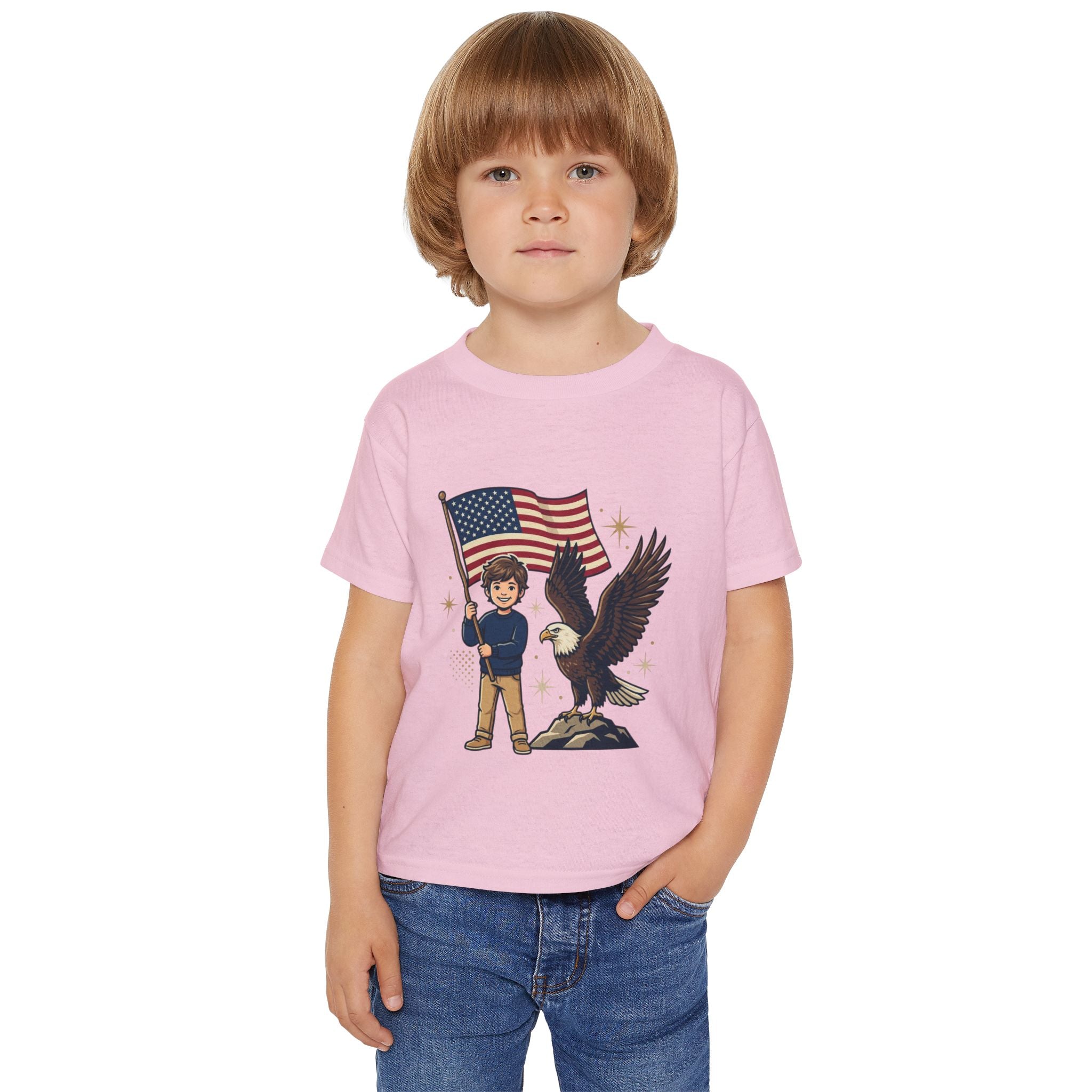 Toddler T‑Shirt — 'Liberty' Eagle & Flag USA Patriotic Tee