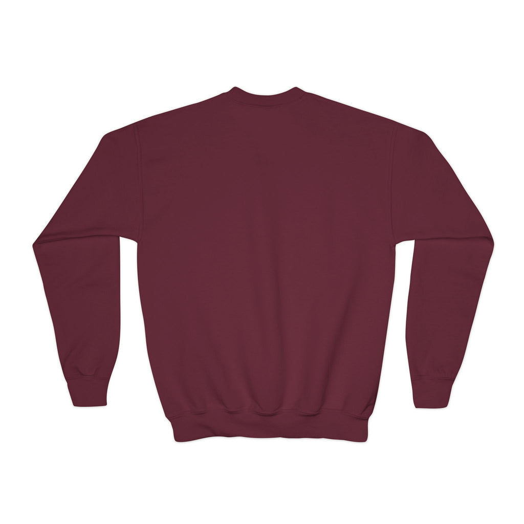 Youth Crewneck Sweatshirt — "Stranger Together" Floral Heart Kids Pullover