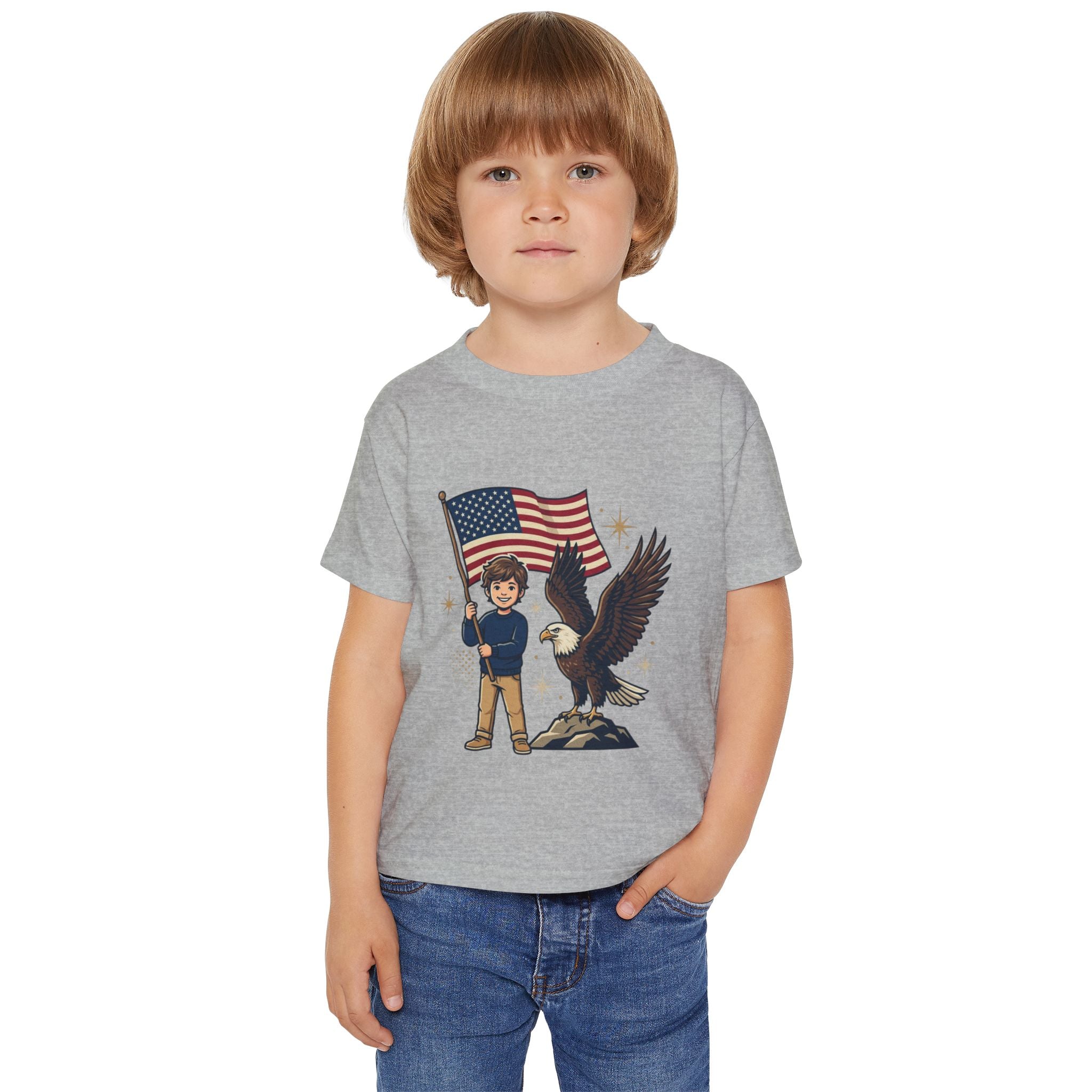 Toddler T‑Shirt — 'Liberty' Eagle & Flag USA Patriotic Tee