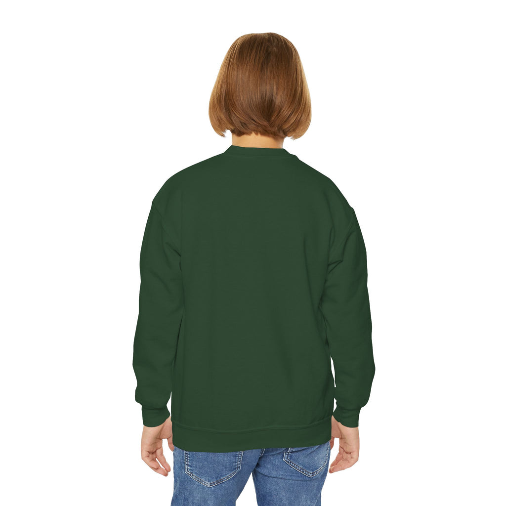 Youth Crewneck Sweatshirt — "Stranger Together" Floral Heart Kids Pullover