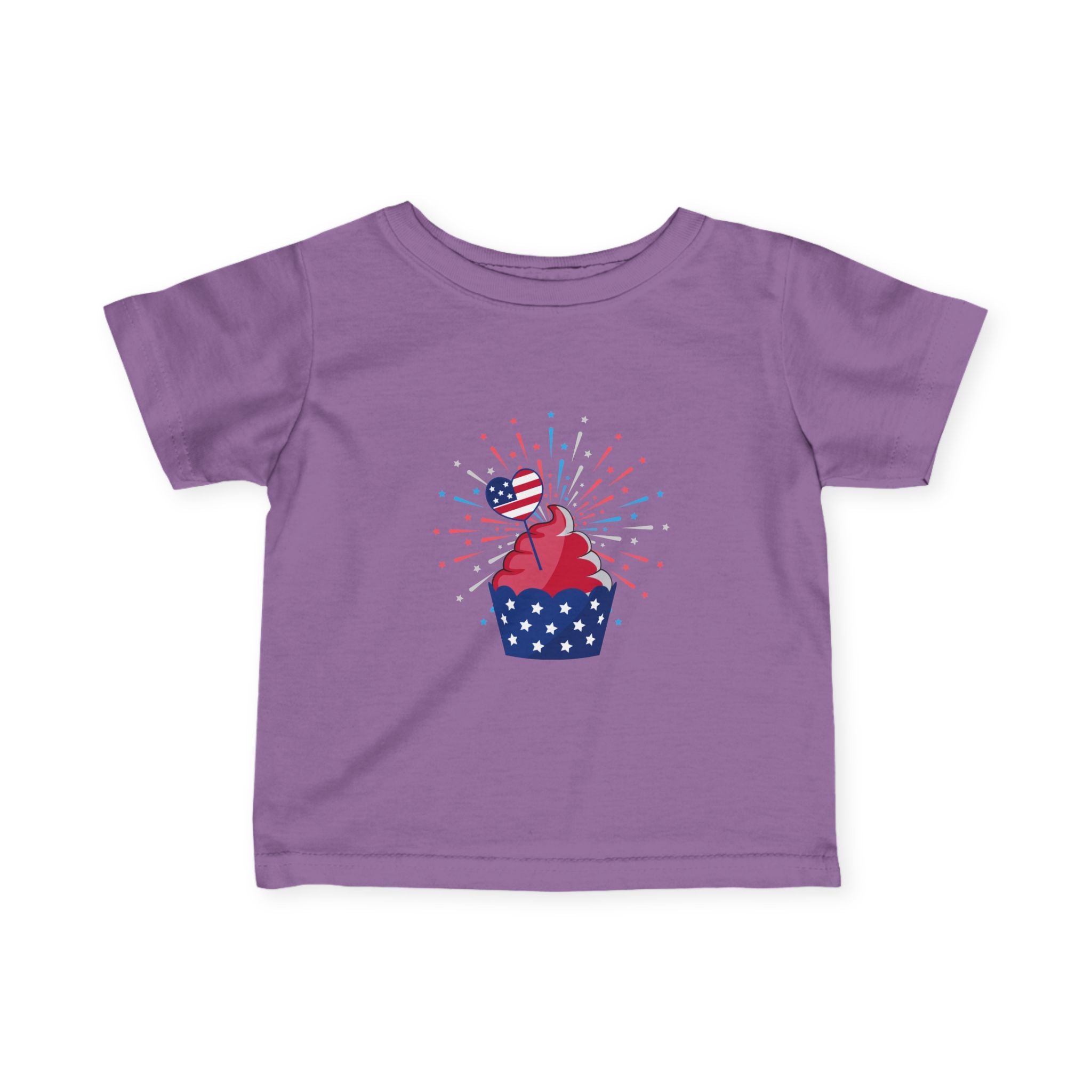 Baby 4th of July Cupcake Tee — Patriotic Infant Shirt
