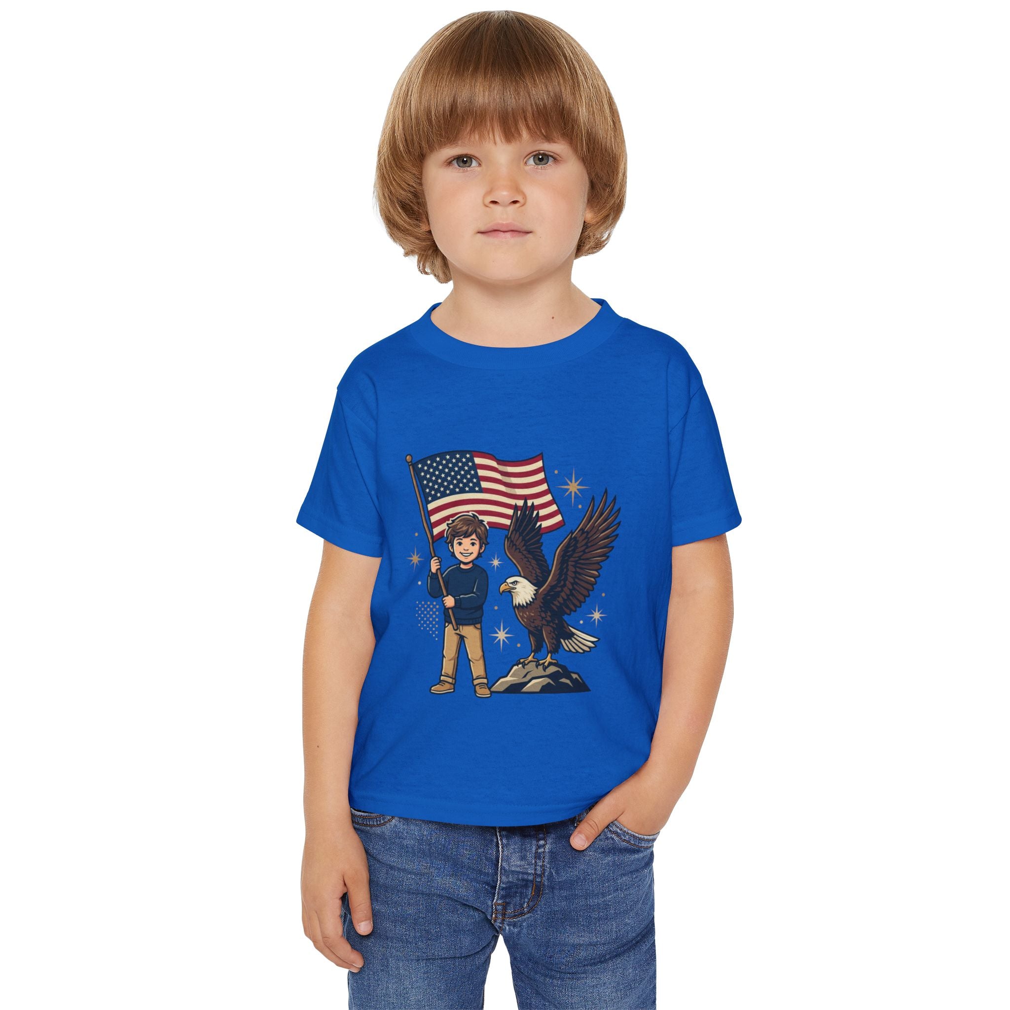 Toddler T‑Shirt — 'Liberty' Eagle & Flag USA Patriotic Tee