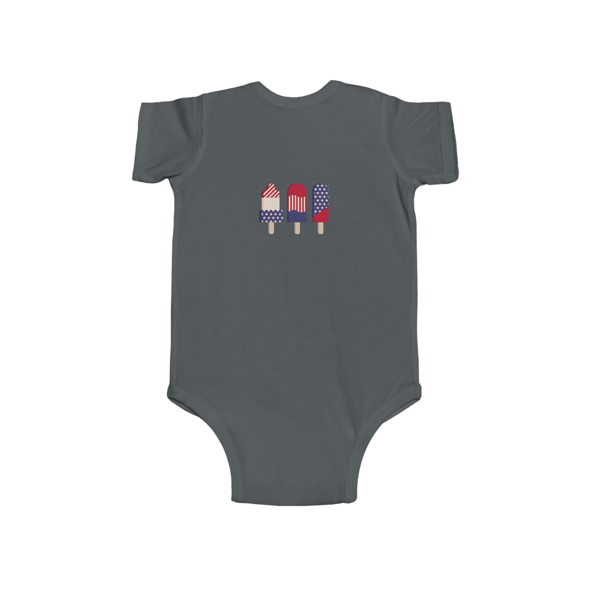 Patriotic Baby Bodysuit - 'Merica Peace Sign & Americana Popsicle Onesie