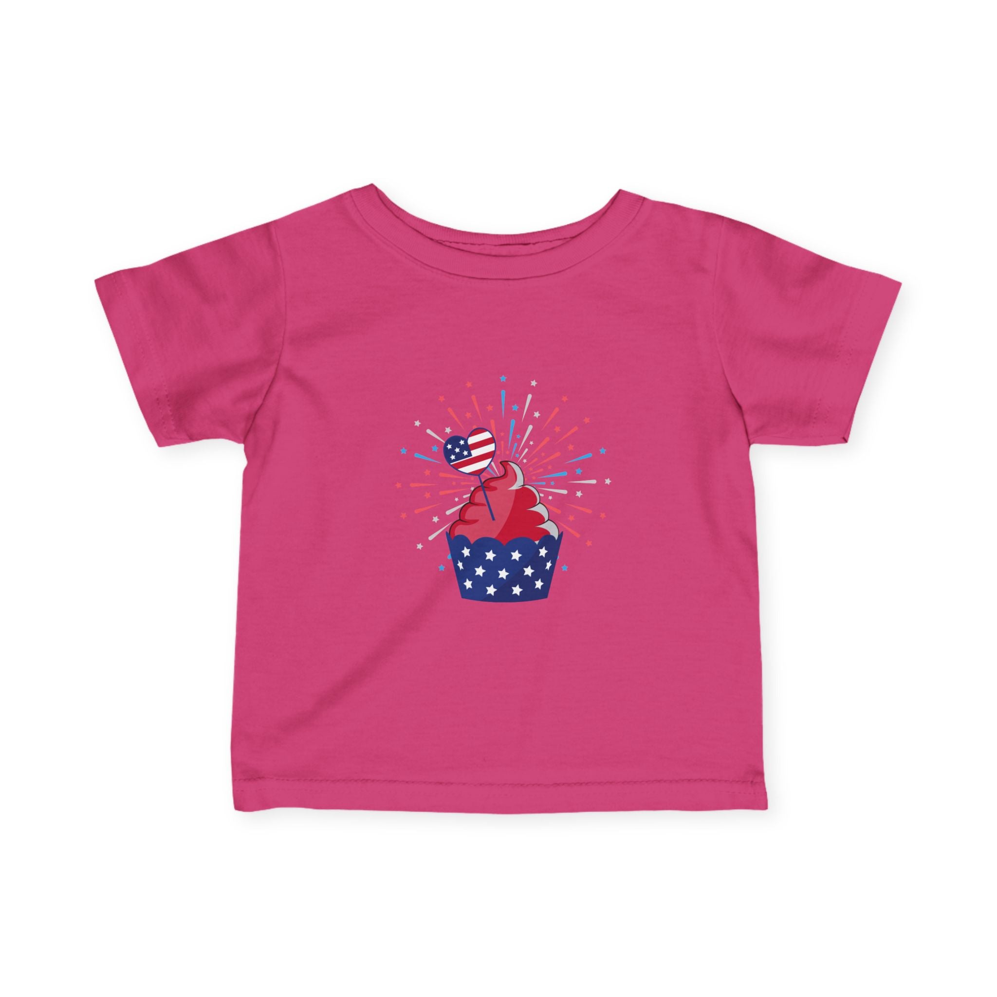 Baby 4th of July Cupcake Tee — Patriotic Infant Shirt