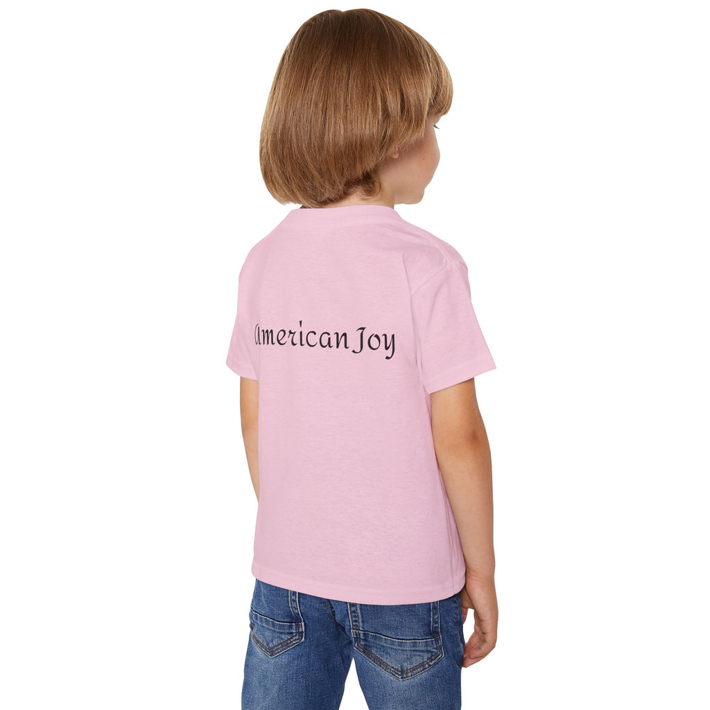Patriotic 'LOVE' Toddler T‑Shirt — American Flag Kids Fourth of July Tee