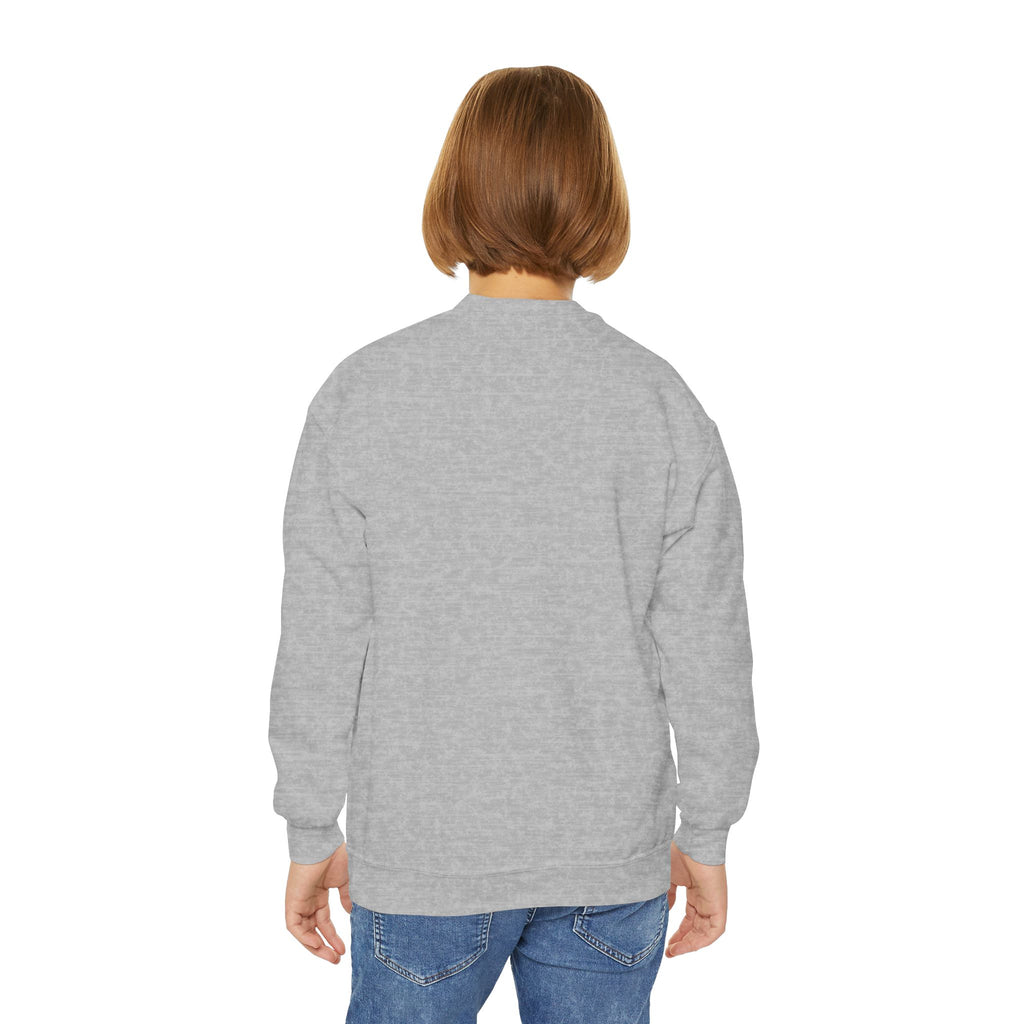 Youth Crewneck Sweatshirt — "Stranger Together" Floral Heart Kids Pullover