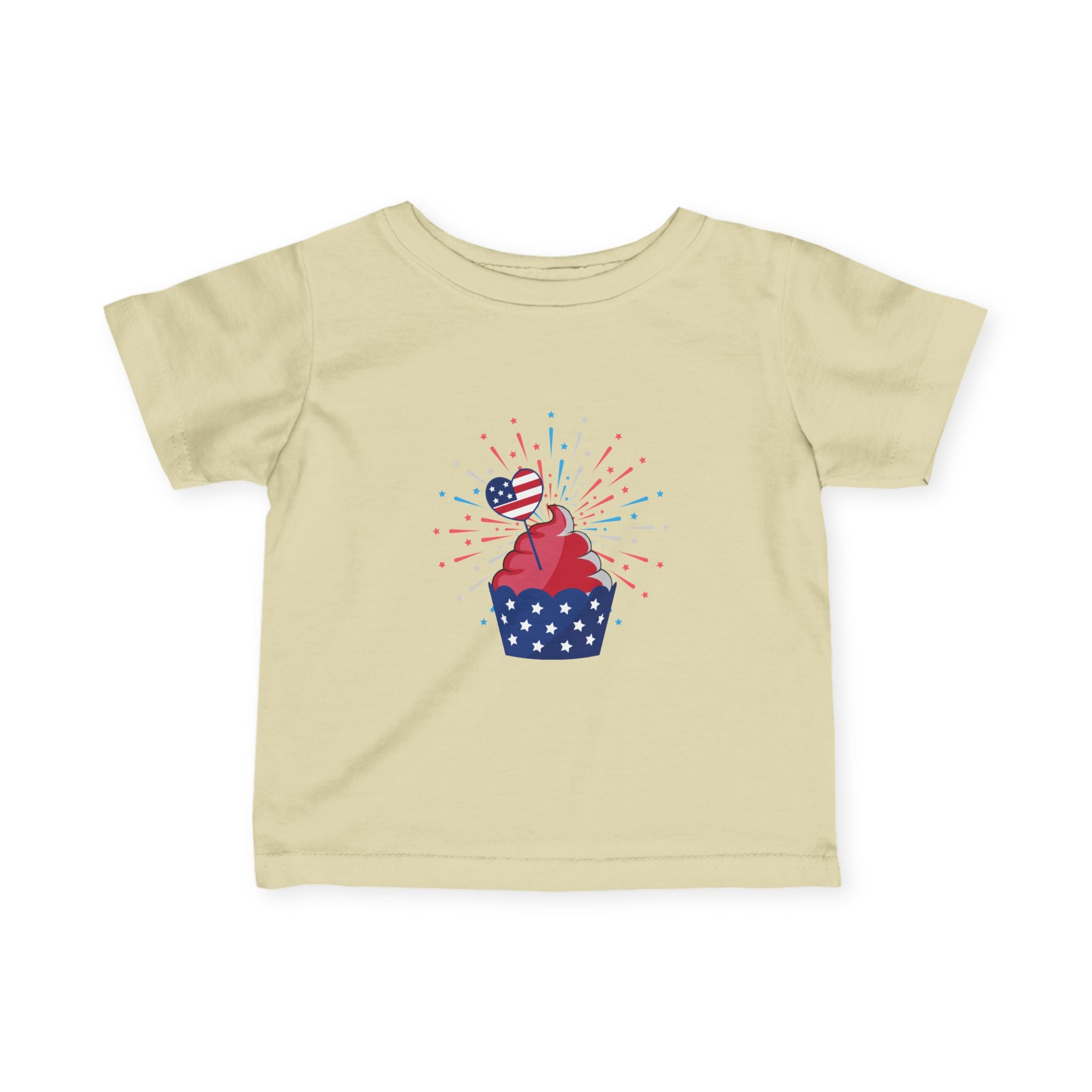Baby 4th of July Cupcake Tee — Patriotic Infant Shirt