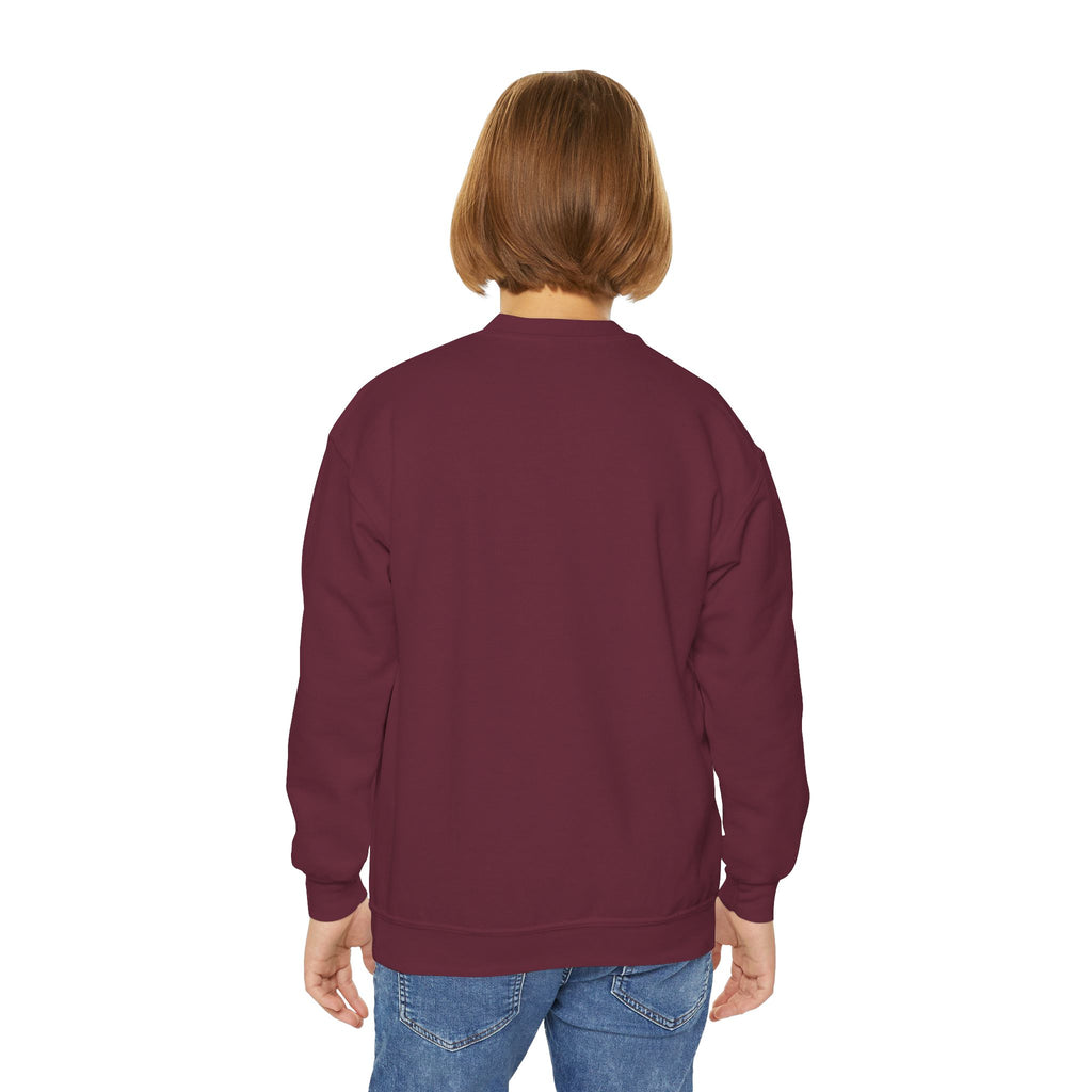 Youth Crewneck Sweatshirt — "Stranger Together" Floral Heart Kids Pullover