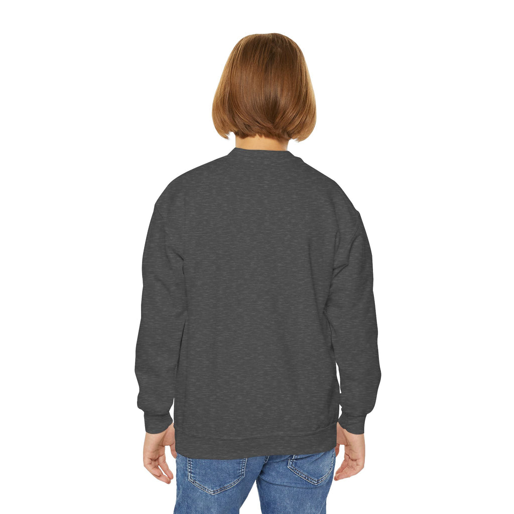 Youth Crewneck Sweatshirt — "Stranger Together" Floral Heart Kids Pullover