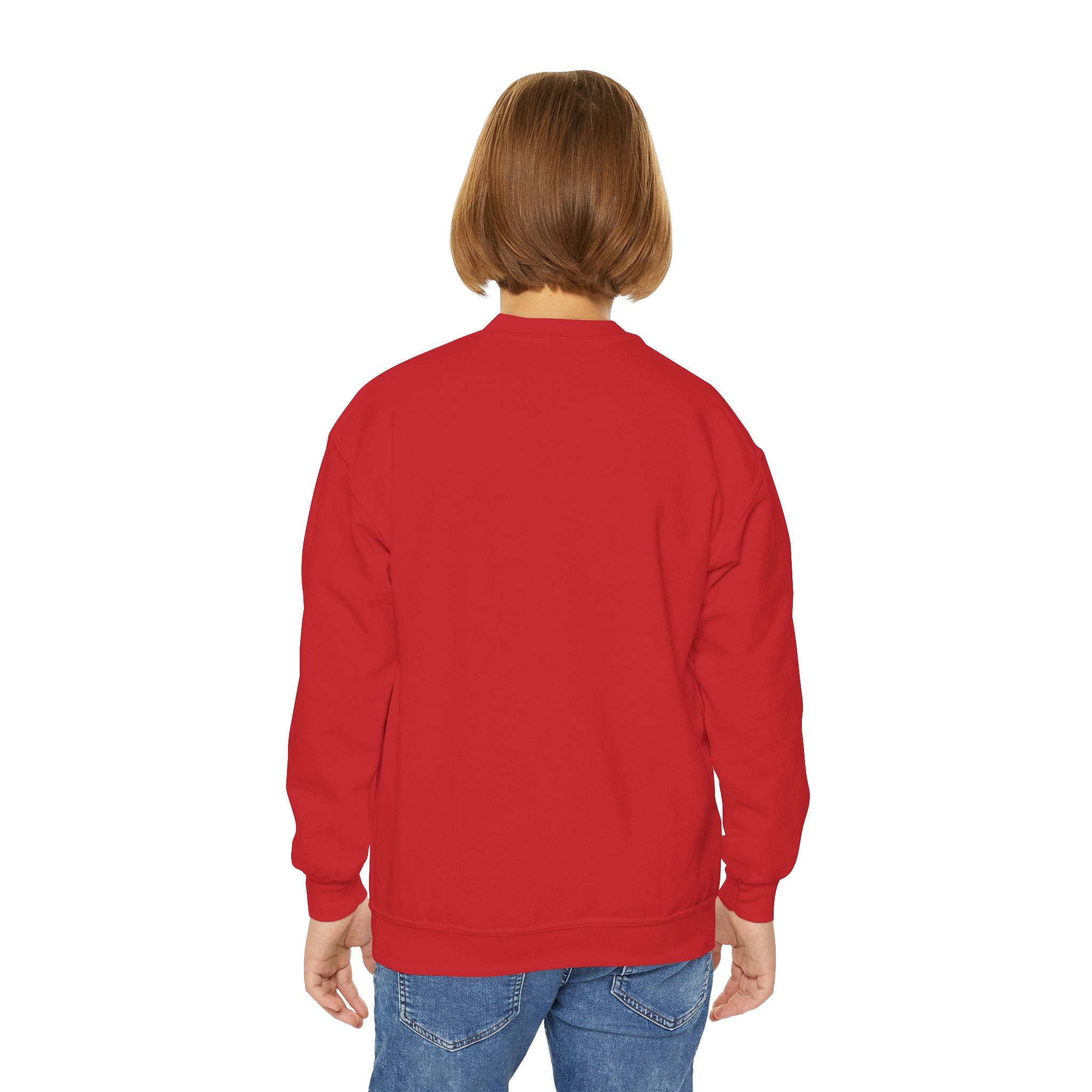 Youth Crewneck Sweatshirt — "Stranger Together" Floral Heart Kids Pullover