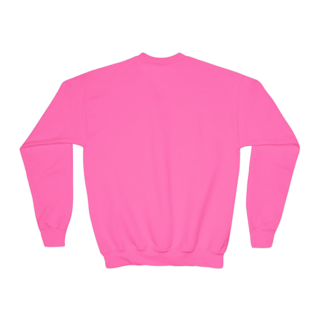 Youth Crewneck Sweatshirt — "Stranger Together" Floral Heart Kids Pullover