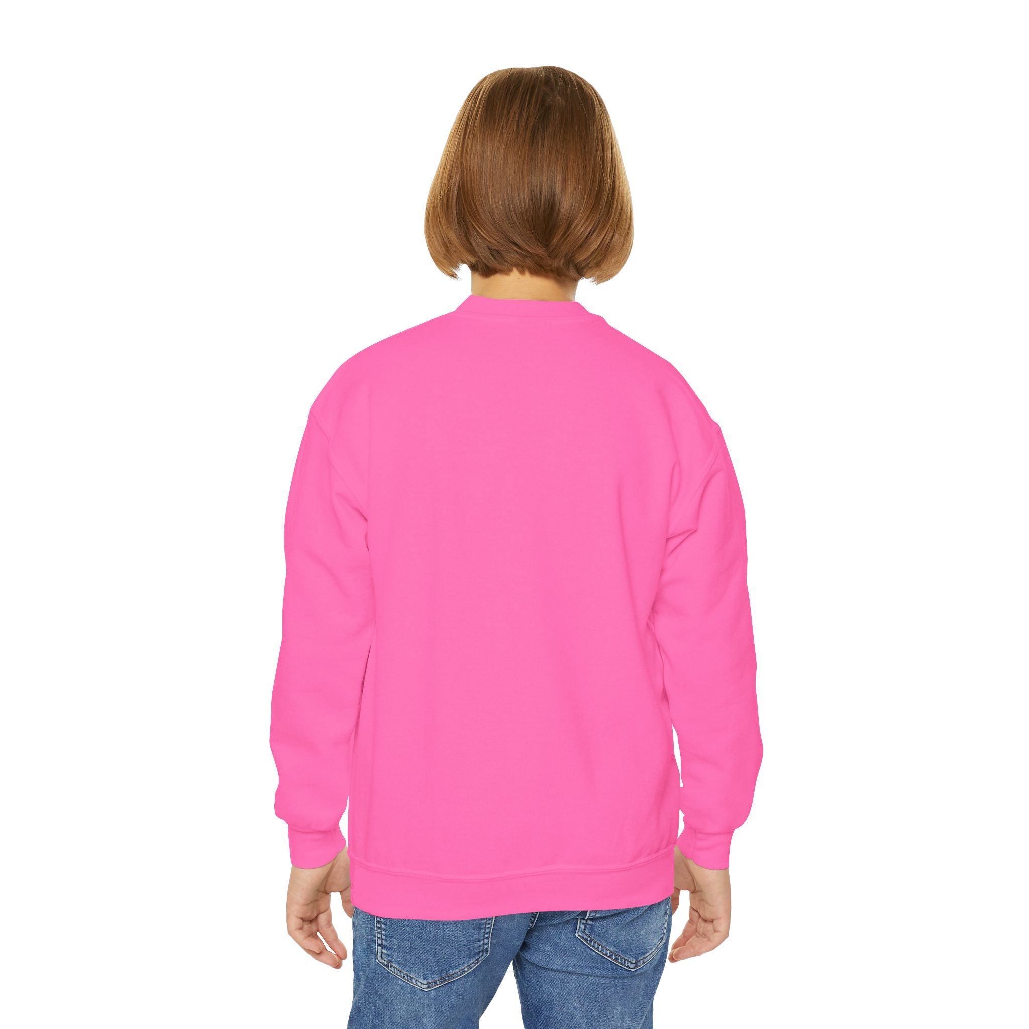 Youth Crewneck Sweatshirt — "Stranger Together" Floral Heart Kids Pullover