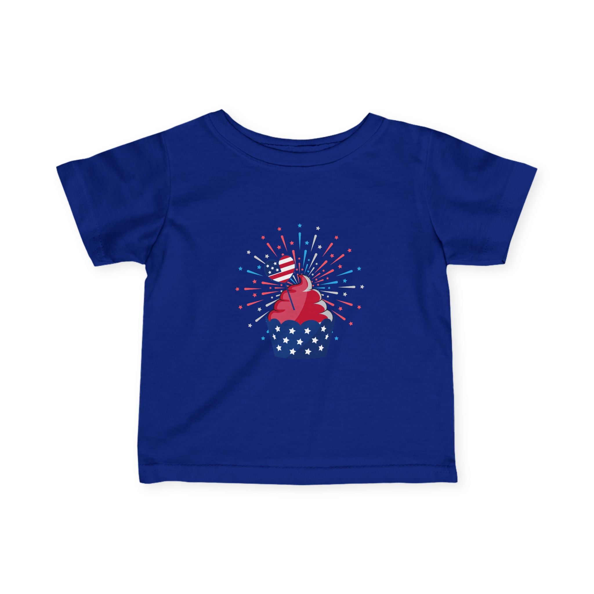 Baby 4th of July Cupcake Tee — Patriotic Infant Shirt