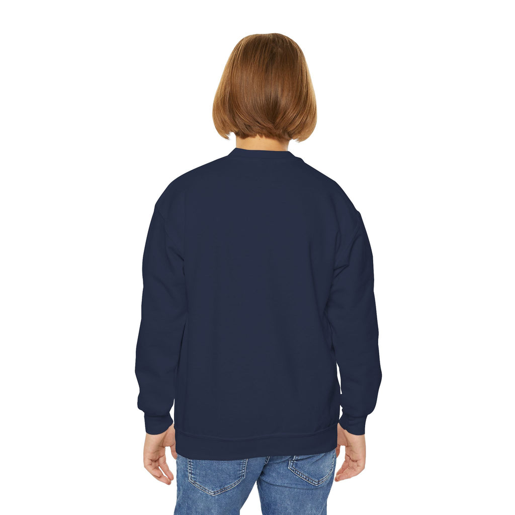 Youth Crewneck Sweatshirt — "Stranger Together" Floral Heart Kids Pullover
