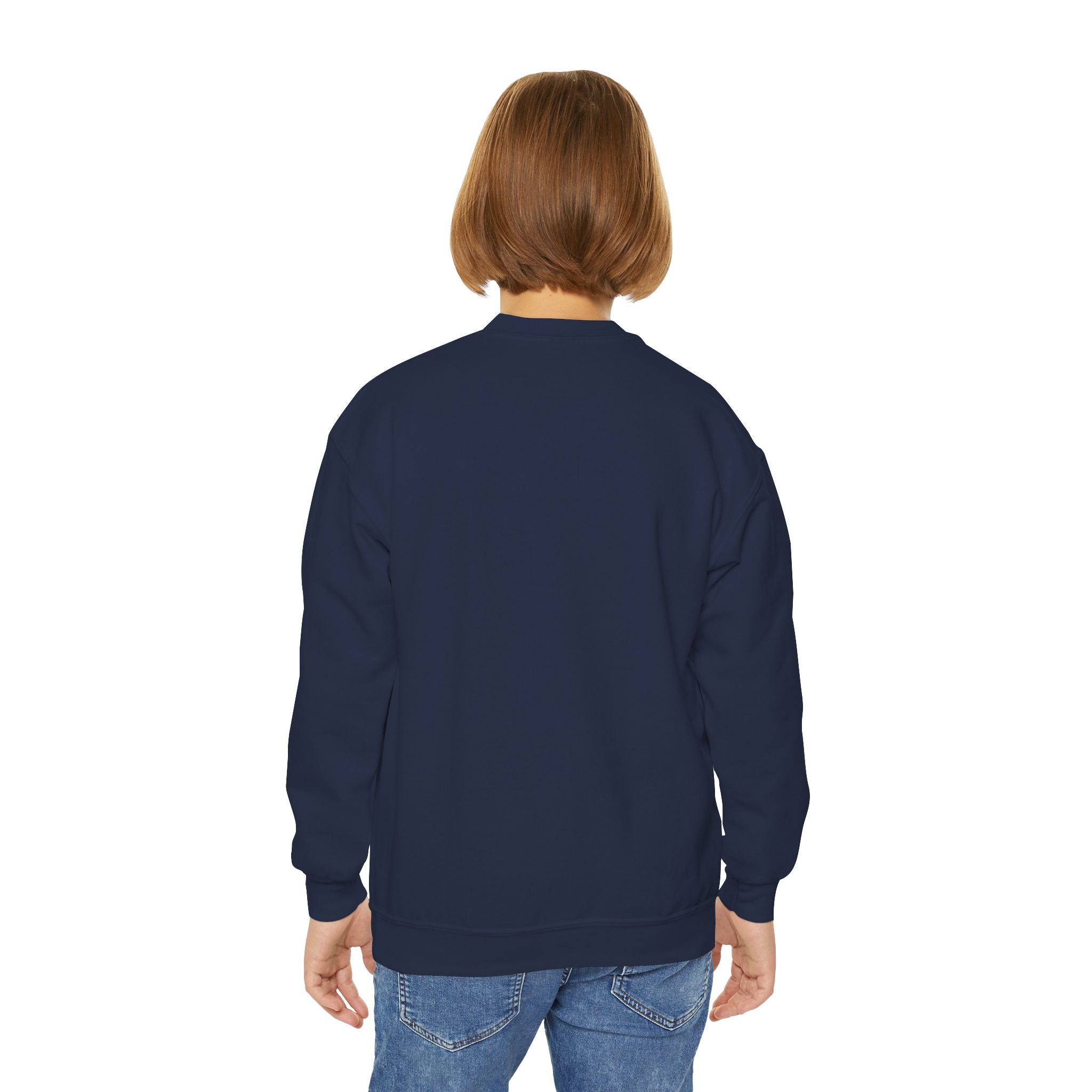 Youth Crewneck Sweatshirt — "Stranger Together" Floral Heart Kids Pullover