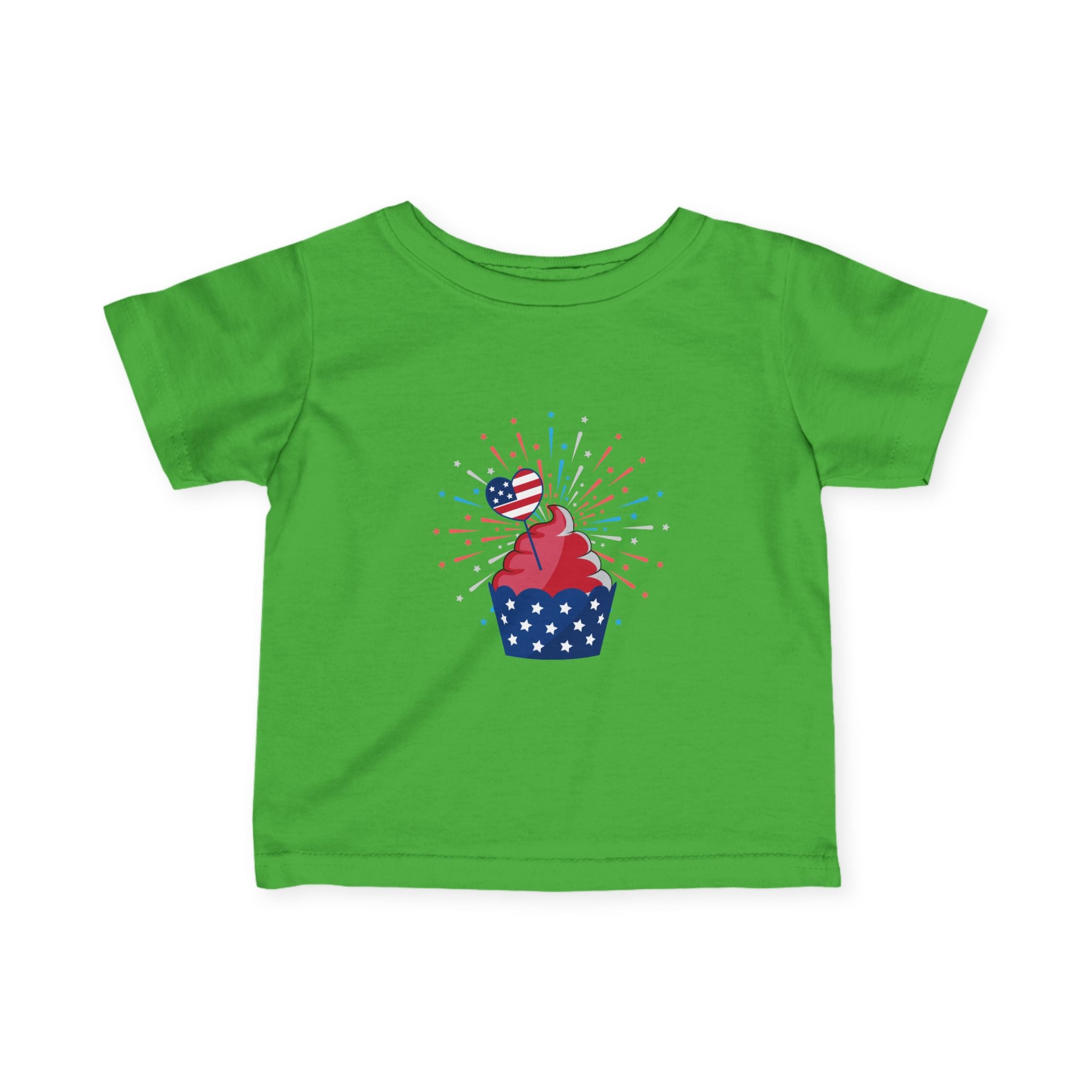Baby 4th of July Cupcake Tee — Patriotic Infant Shirt