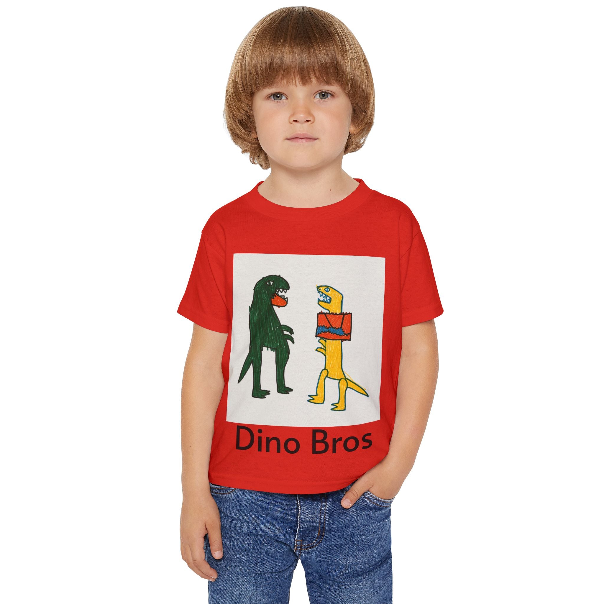 Toddler T‑Shirt — Dino Bros Cute Dinosaur Graphic Tee