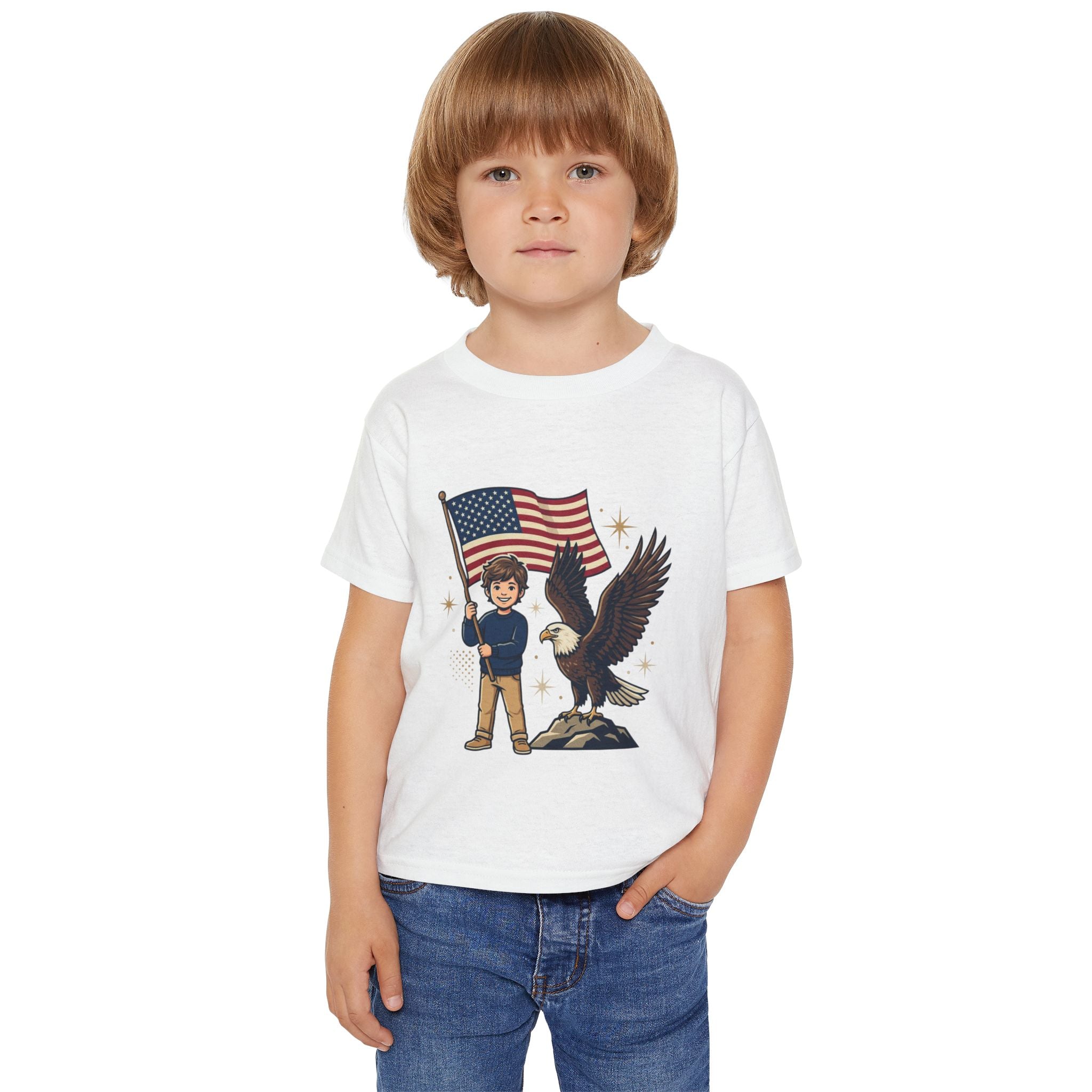 Toddler T‑Shirt — 'Liberty' Eagle & Flag USA Patriotic Tee