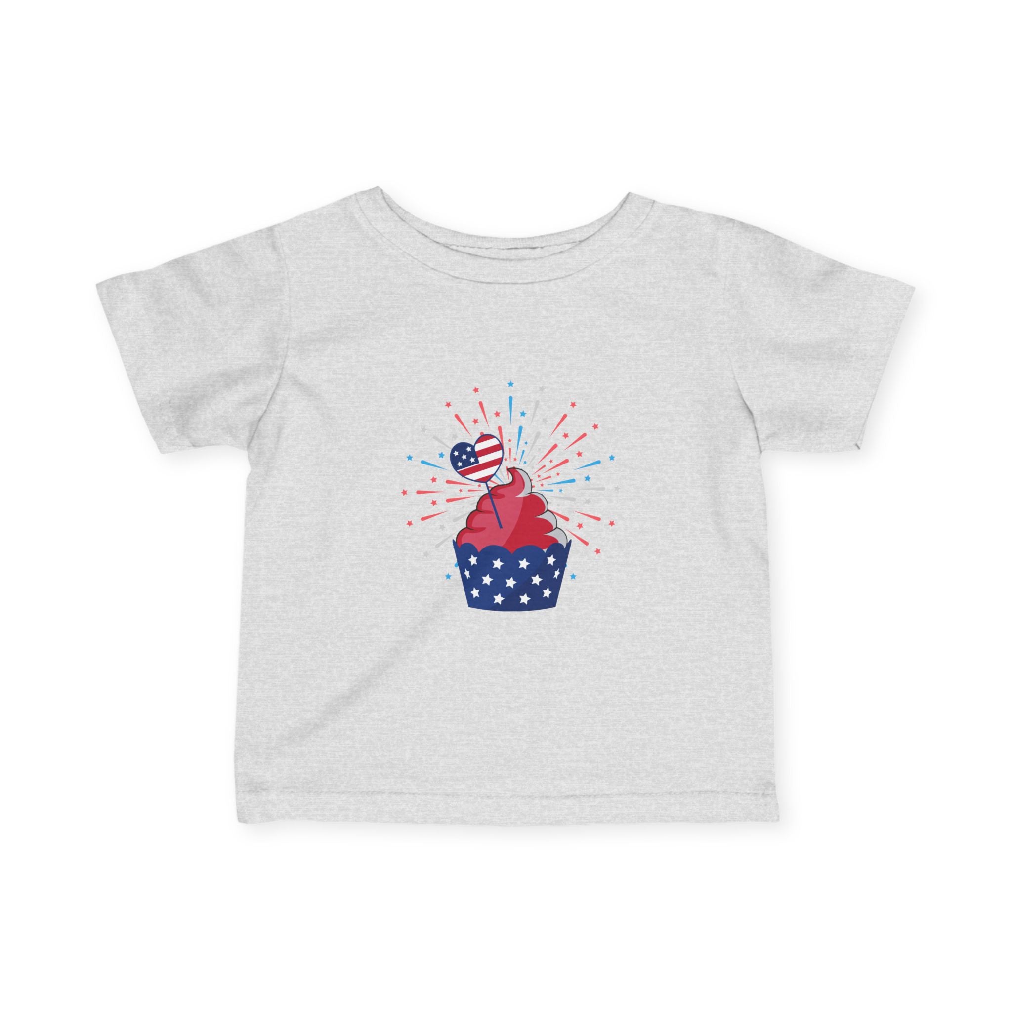 Baby 4th of July Cupcake Tee — Patriotic Infant Shirt