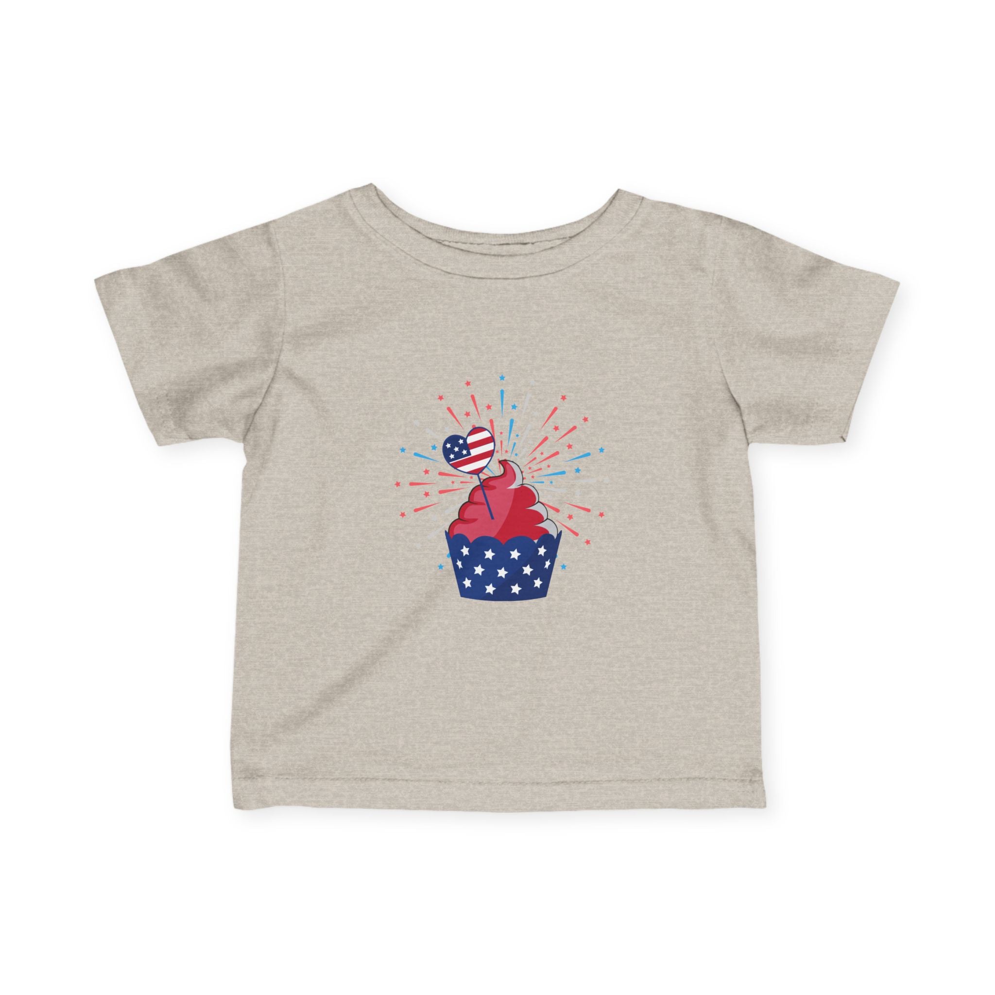 Baby 4th of July Cupcake Tee — Patriotic Infant Shirt
