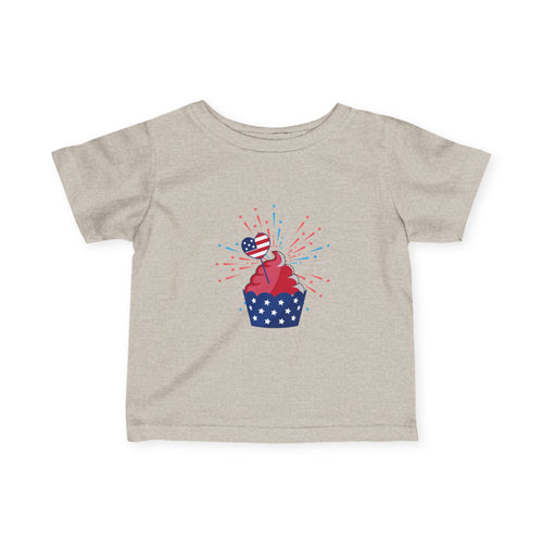 Baby 4th of July Cupcake Tee — Patriotic Infant Shirt