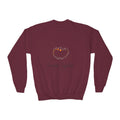 Youth Crewneck Sweatshirt — "Stranger Together" Floral Heart Kids Pullover