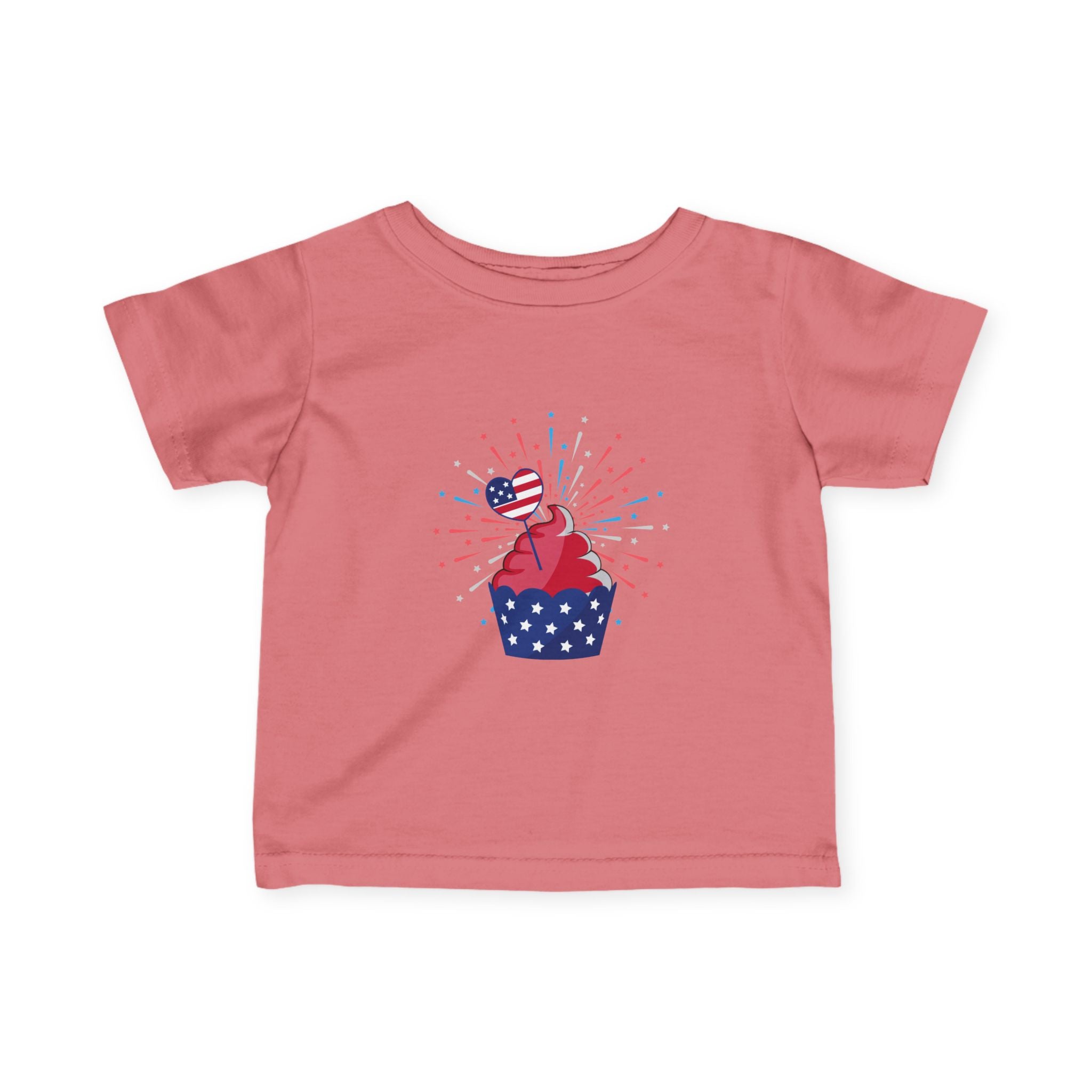 Baby 4th of July Cupcake Tee — Patriotic Infant Shirt